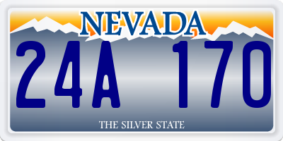 NV license plate 24A170