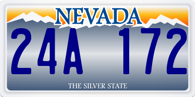 NV license plate 24A172