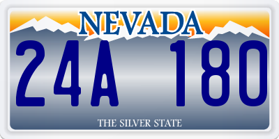 NV license plate 24A180