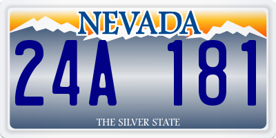 NV license plate 24A181