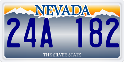 NV license plate 24A182