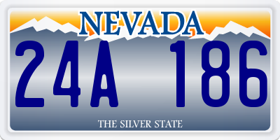 NV license plate 24A186