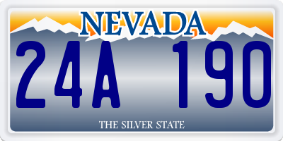 NV license plate 24A190