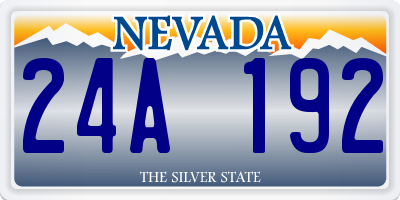 NV license plate 24A192