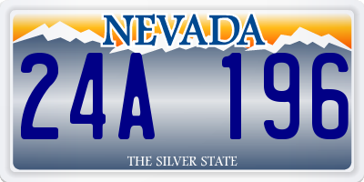 NV license plate 24A196