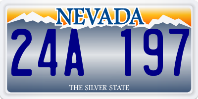 NV license plate 24A197
