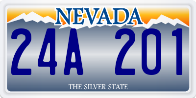 NV license plate 24A201