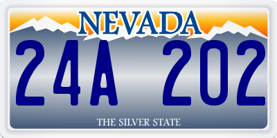 NV license plate 24A202