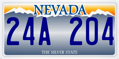 NV license plate 24A204