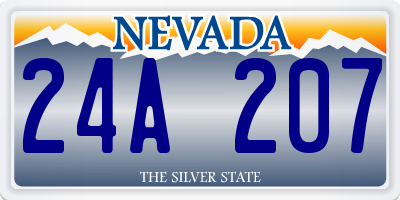 NV license plate 24A207