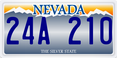 NV license plate 24A210