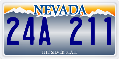 NV license plate 24A211