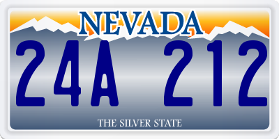 NV license plate 24A212