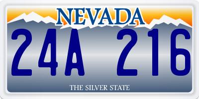NV license plate 24A216