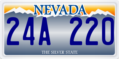 NV license plate 24A220