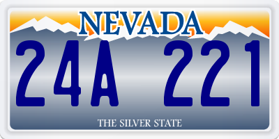 NV license plate 24A221