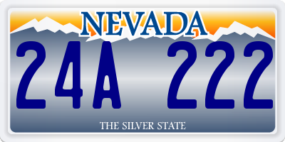 NV license plate 24A222