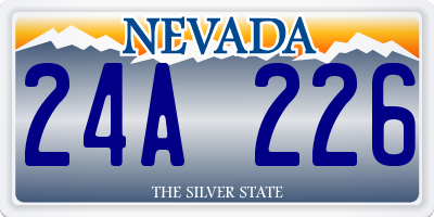 NV license plate 24A226