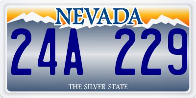 NV license plate 24A229