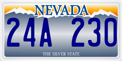 NV license plate 24A230