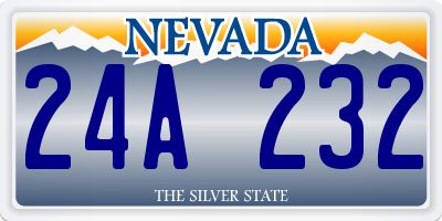 NV license plate 24A232