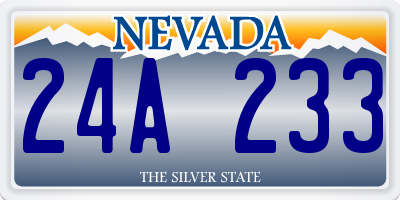 NV license plate 24A233