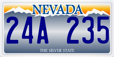 NV license plate 24A235