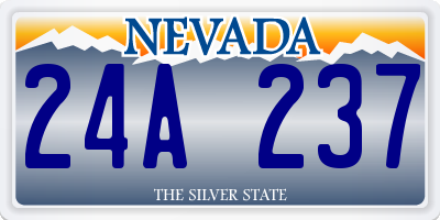 NV license plate 24A237