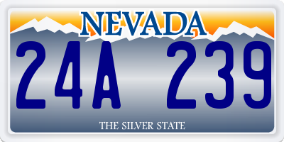 NV license plate 24A239