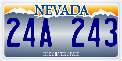 NV license plate 24A243