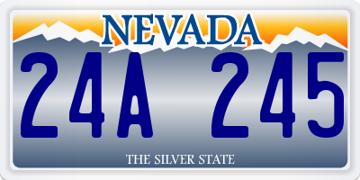 NV license plate 24A245