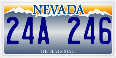 NV license plate 24A246