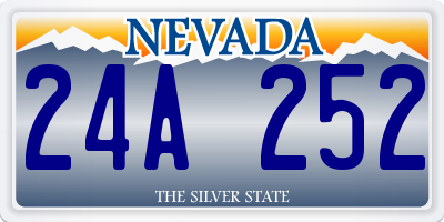 NV license plate 24A252