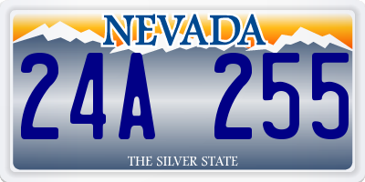 NV license plate 24A255