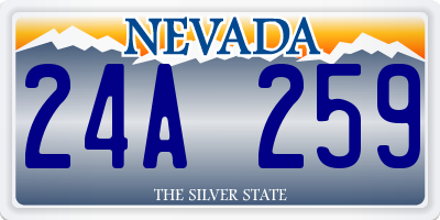 NV license plate 24A259