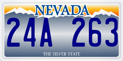 NV license plate 24A263