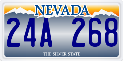 NV license plate 24A268