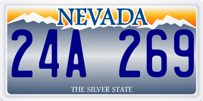NV license plate 24A269