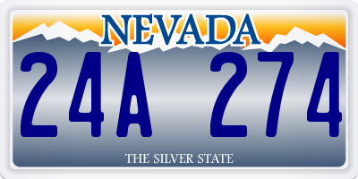 NV license plate 24A274