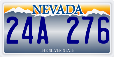 NV license plate 24A276