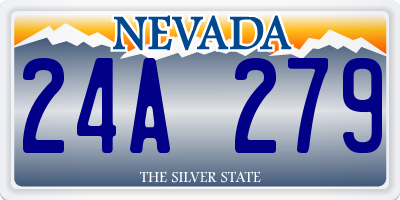 NV license plate 24A279