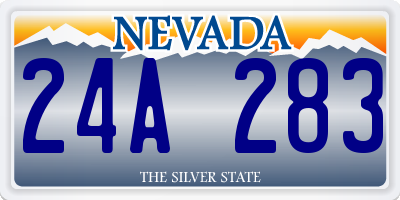 NV license plate 24A283