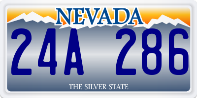 NV license plate 24A286
