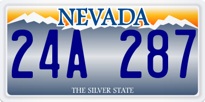 NV license plate 24A287