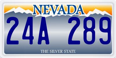 NV license plate 24A289