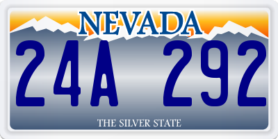 NV license plate 24A292