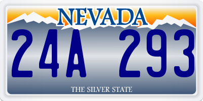 NV license plate 24A293