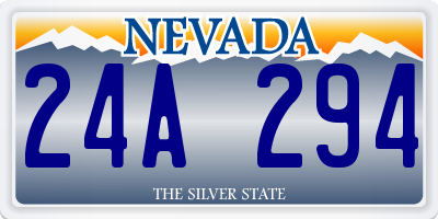 NV license plate 24A294