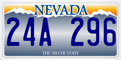 NV license plate 24A296
