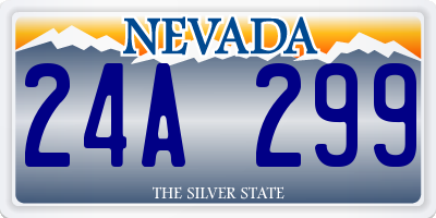 NV license plate 24A299